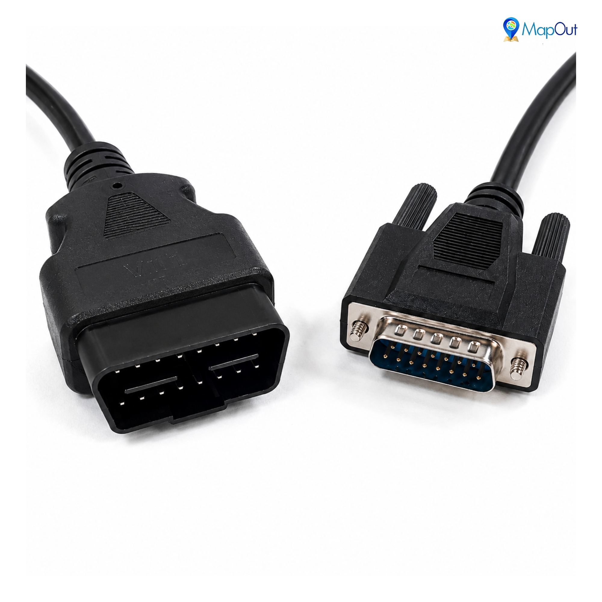 SMPL027 Tata Motors V Connect Plus / Garuda-ll OBD-II 16 Pin Male to DB-15 Male Diagnostic Both Side Moulded Cable for Passenger Cars and Small Commercial Vehicles - Image 2