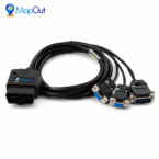 SMPL030 Tata Motors (3 Splitter) OBD-ll 16 Pin Male to DB-9 Female, DB-9 Female, DB-15 Male Diagnostic Cable for Intermediate and Light Commercial Vehicles and Buses