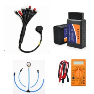 SMPL125 Black OBD-ll ELM327, OBD-ll 11 in 1 BS6/BS7 Bike Scanning Cable, DMM, FPG