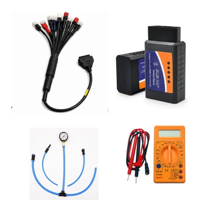 SMPL125 Black OBD-ll ELM327, OBD-ll 11 in 1 BS6/BS7 Bike Scanning Cable, DMM, FPG
