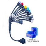 BS6 All Bike Heavy Duty Molded Universal Unbreakable Wire With OBD2 Bluetooth Scanner Easy Android Mobile APK Access With Continuity Cable For Wire Checker