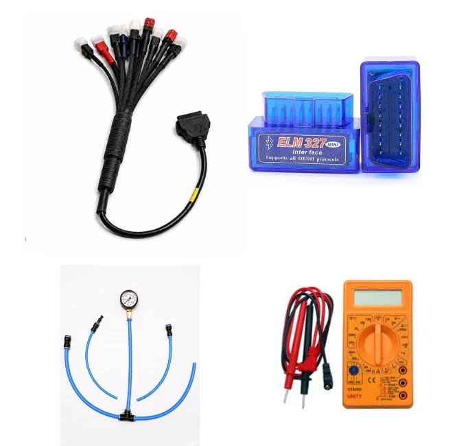 SMPL126 Blue OBD-ll ELM327 Scanner, OBD-ll 11 in 1 BS6/BS7 Bike Scanning Cable, DMM, FPG