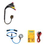 Mapout24 7coplar RE and JAWA BS6 BS7 Bike OBD-II Scanning Cable with Digital Multimeter and The Fuel Pressure Gauge SMPL194