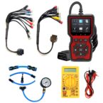 SMPL133 V519 OBD-ll Scanner, All in 1 (18 Coupler) Universal BS6/BS7 Bike Scanning Cable, DMM, FPG