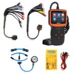 SMPL132 V317 OBD-ll Scanner, All in 1 (18 Coupler) Universal BS6/BS7 Bike Scanning Cable, DMM, FPG