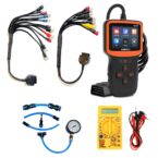 Mapout24 Premium 18 Coplar Bike Scanning Cable for BS6-BS7 – Includes V317 OBD-II Fastest Connectivity with Digital Multimeter and The Fuel Pressure Gauge SMPL190