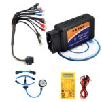 Mapout24 11 Coplar BS6-BS7 Bike OBD-II Scanning Cable with Bluetooth V2.1 Mini Elm327,DMM and The Pressure Fuel Guage SMPL220