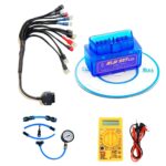 Mapout24 11Coplar BS6-BS7 Bike OBD-II Scanning Cable with ELM327 Scanner Code Readers V2.1 with DMM and The Fuel Pressure GaugeSMPL214