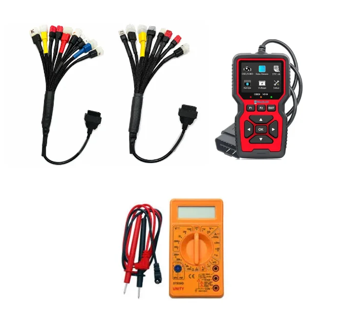 All In One Multicoupler Bs6-bs7 Bike Cable & V519 Obd Scanner Dmm