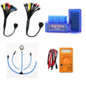 All In One Cable & Blue Elm327 Obd Scanner Combo Set