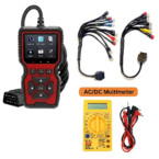 SMPL136 V519 OBD-ll Scanner, All in 1 (18 Coupler) Universal BS6/BS7 Bike Scanning Cable, DMM