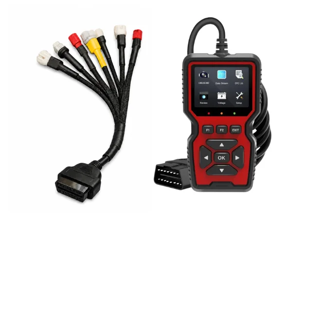 SMPL138 V519 OBD-ll Diagnostic Scanner with Multi Coupler 7 in 1 OBD-ll Base for BS6 / BS7 Scanning Cable for all Royal Enfield, Jawa and Yezdi