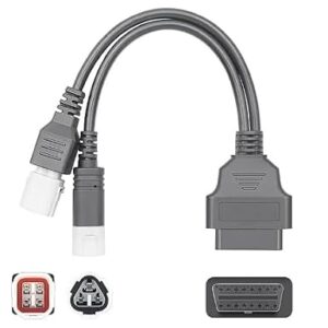 SMPL113 OBD-ll 16 Pin Female to 3 Pin & 4 Pin (2 in 1) Male Yamaha Bike Scanning Cable for OBD-ll Scanner V519, V311, V317