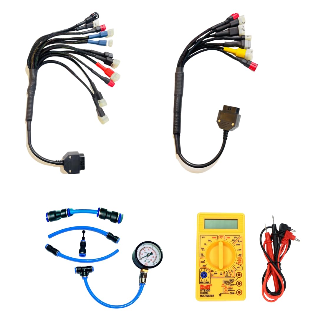 Mapout24 BS6-BS7 Bike Scanning Cable 18 Coplar Universal Cable with Fast connectivity Work with Digital Multimeter and The Fuel Pressure Gauge SMPL187