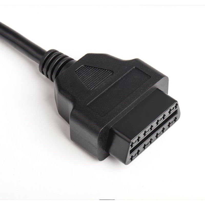 OBD-ll 16 Pin Female Moulded Connector with 16 Core Open End Wire