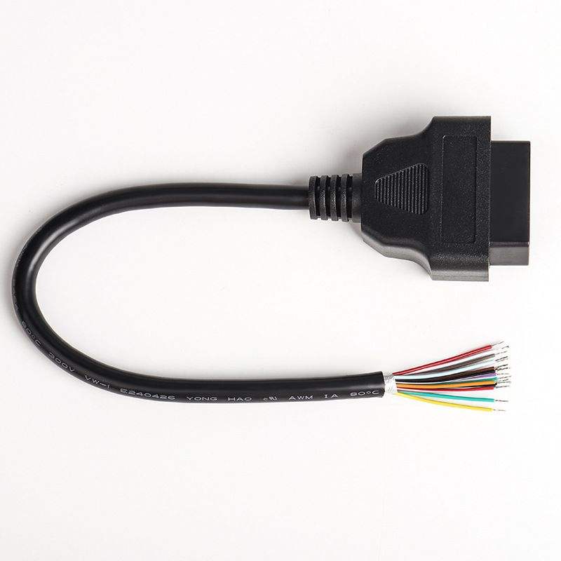 OBD-ll 16 Pin Female Moulded Connector with 16 Core Open End