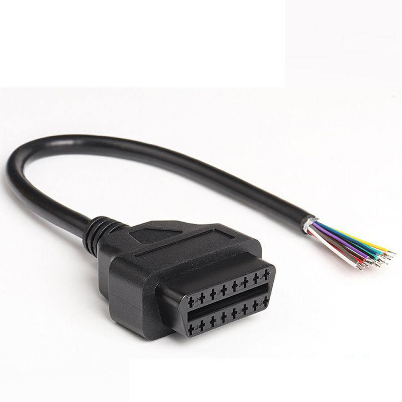 SMPL210 OBD-ll 16 Pin Female Moulded Connector with 16 Core Open End Wire