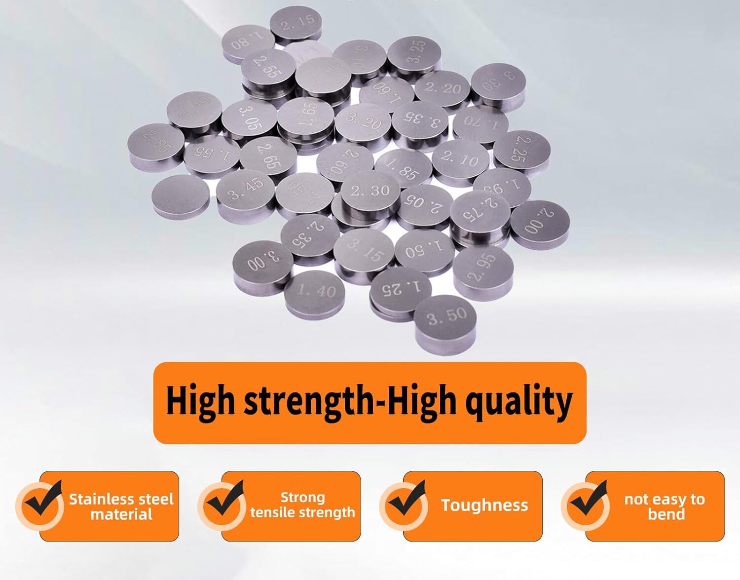 7.48mm O.D. & 1.25 mm Thickness 5pcs adjustable Valve ShimReplacement for Yamaha