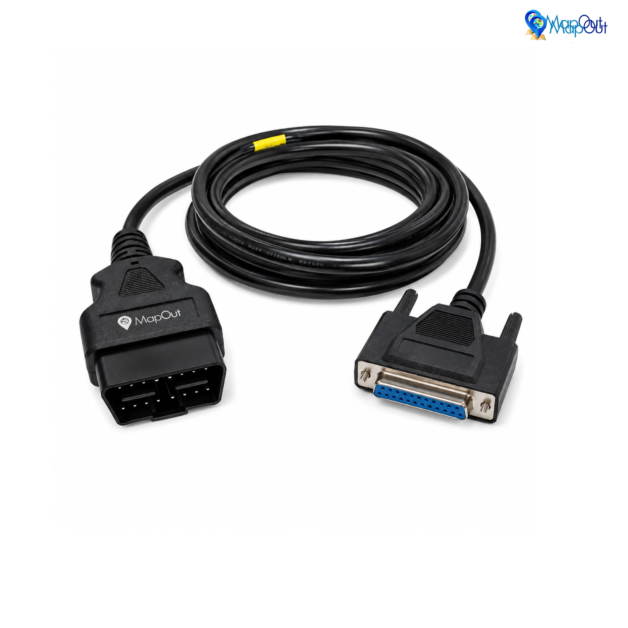 SMPL004 Ashok Leyland OBD-ll 16 Pin Male to DB-25 Female BS4 (VDO) Flashtool Diagnostic Both Side Moulded Cable for Trucks & Buses